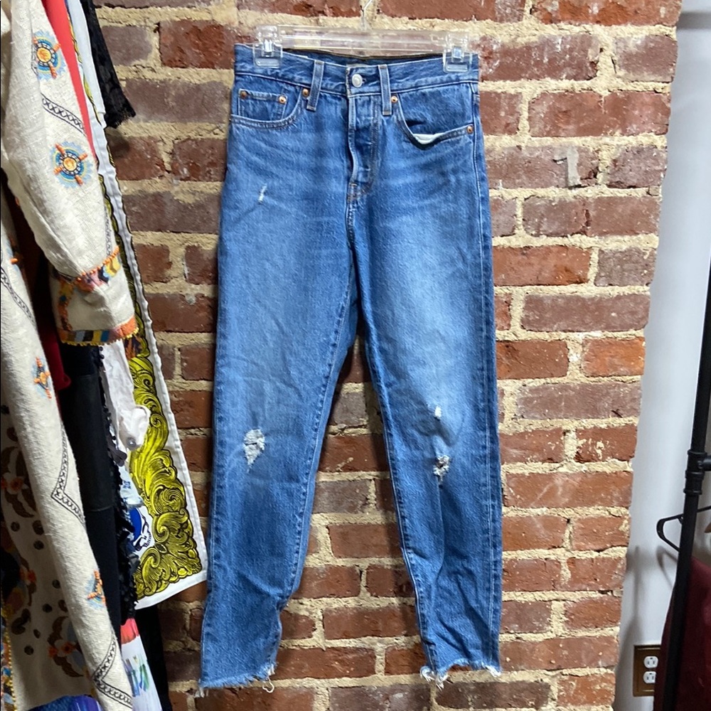 Levi's Distressed Blue Jeans